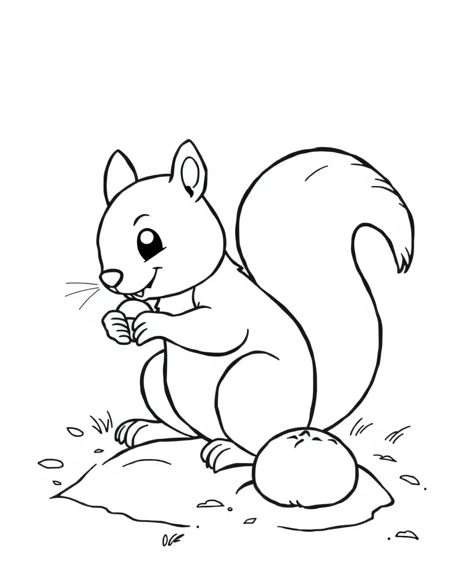 A friendly squirrel burying a nut in Ohio.