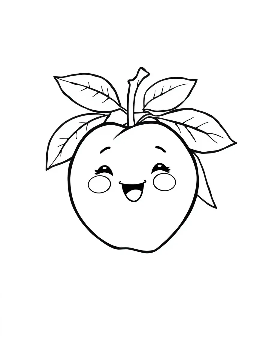 A sweet peach with a happy face in Georgia.