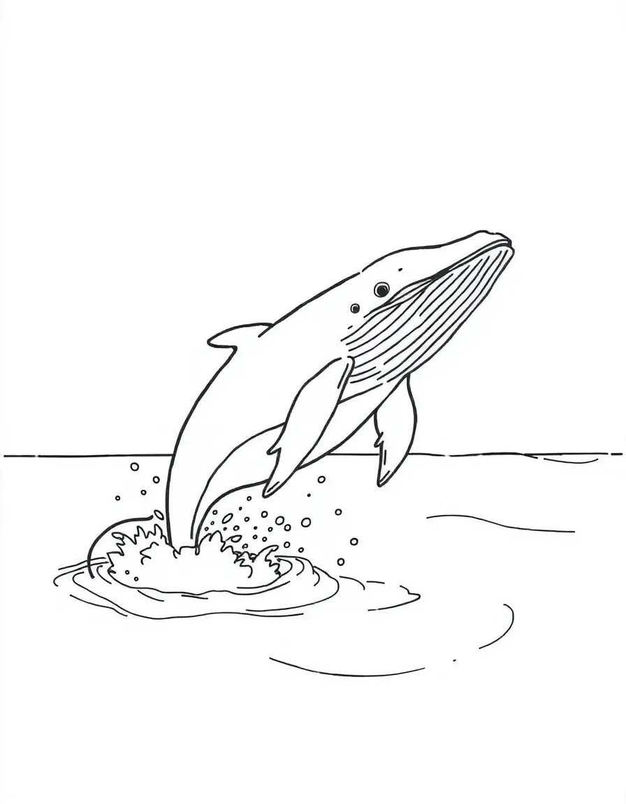 A playful whale jumping out of the water in Maine.