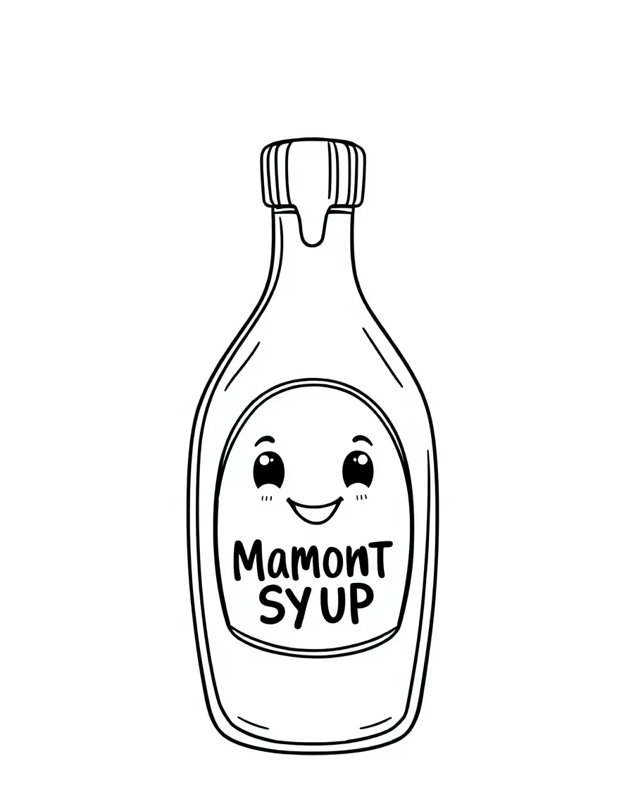 A cute maple syrup bottle with a happy face in Vermont.