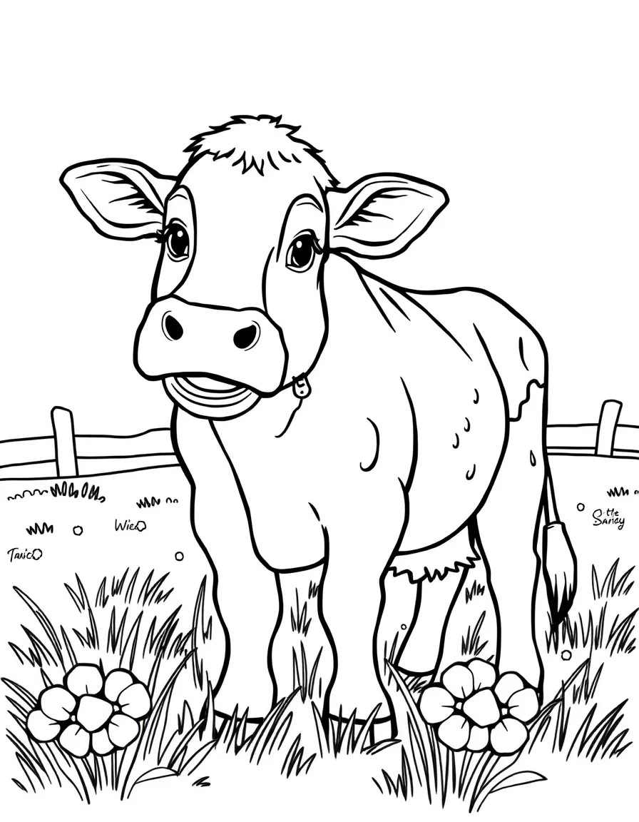 A happy dairy cow in a pasture in Wisconsin.