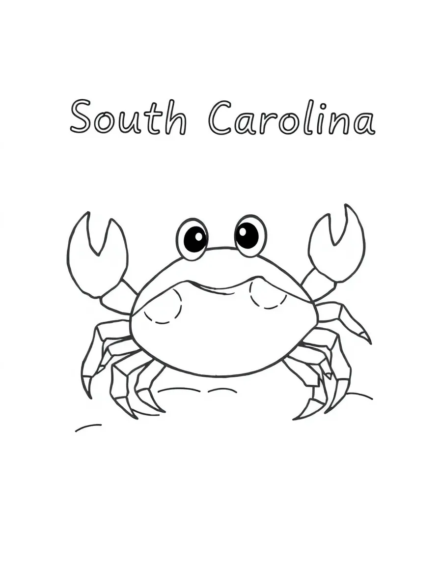 A little crab holding a seashell in South Carolina.