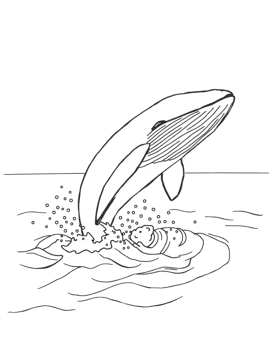 A playful whale leaping out of the water in Maine.