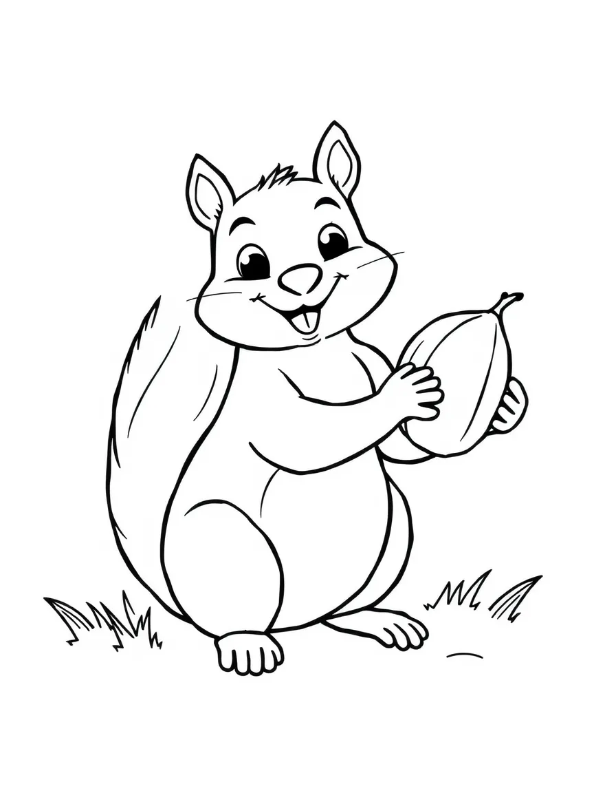 A friendly squirrel holding a nut in its paws in Ohio.