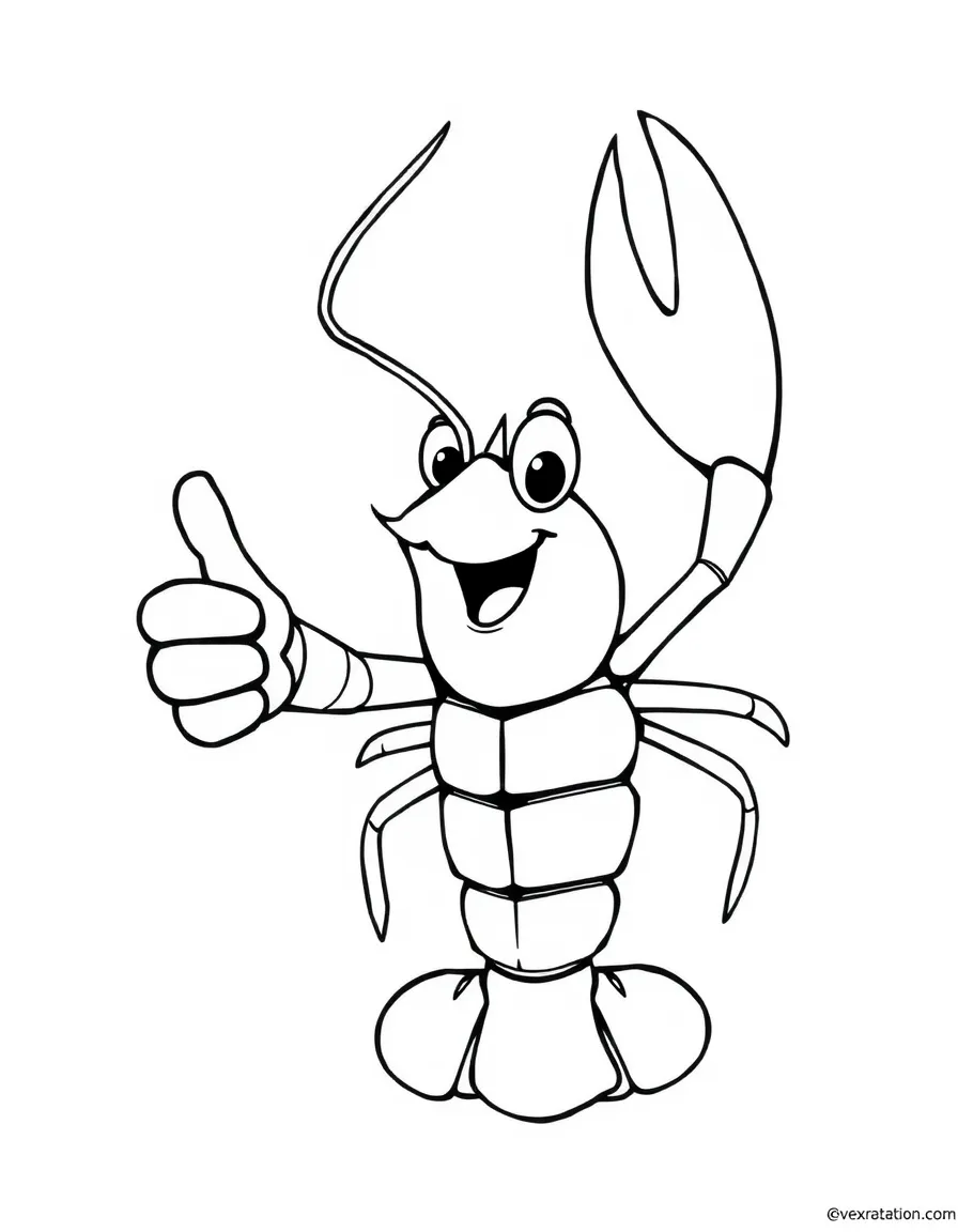 A friendly lobster giving a thumbs up in Maine.