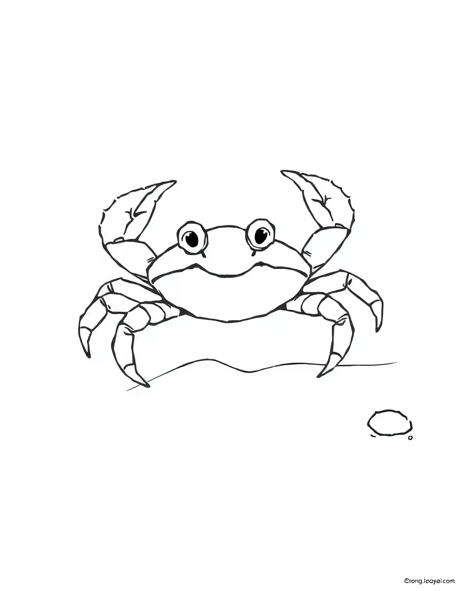 A little crab playing hide and seek in the sand in South Carolina.