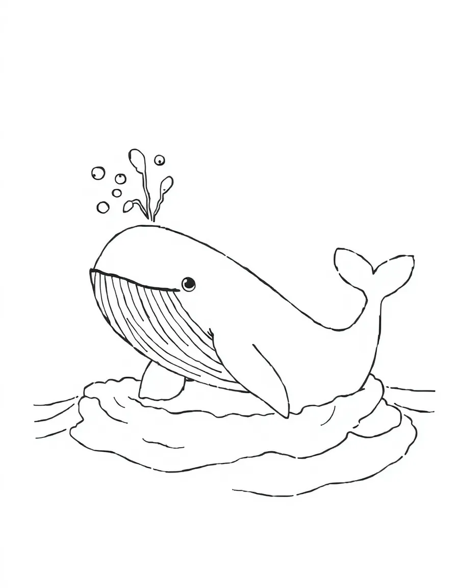 A playful whale blowing water from its blowhole in Maine.