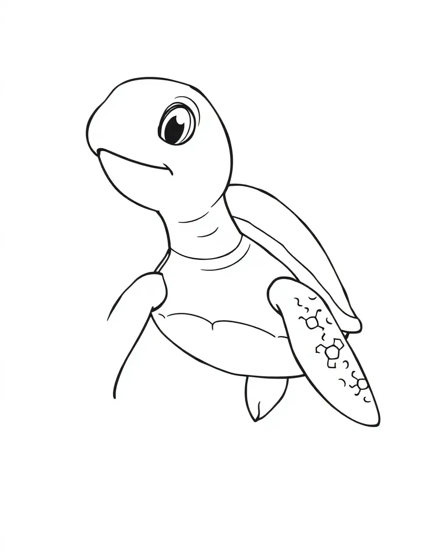 A joyful sea turtle with a smiling face in Florida.