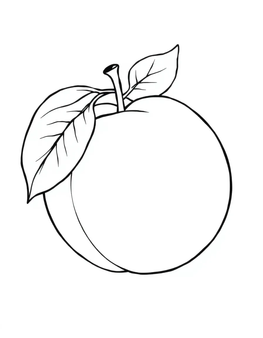 A sweet peach with a leaf, ready to be picked in Georgia.