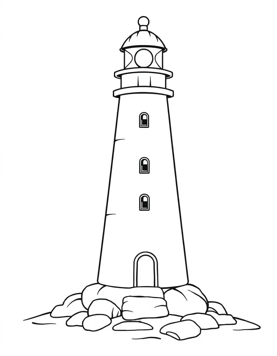 A cute little lighthouse with a friendly face in Rhode Island.