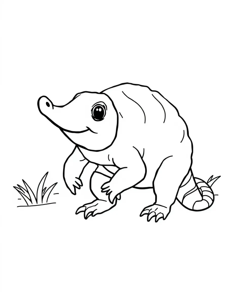 A friendly armadillo in a funny pose in Texas.