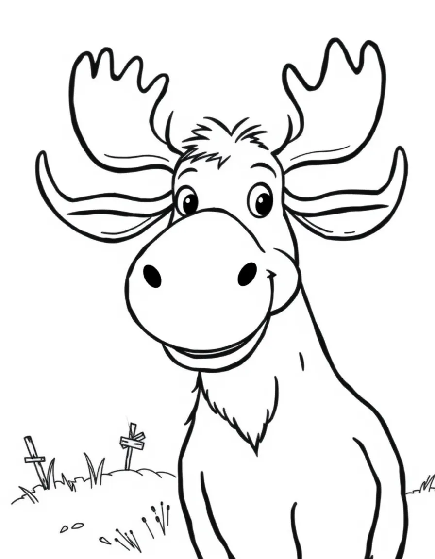 A friendly moose with a friendly expression in New Hampshire.