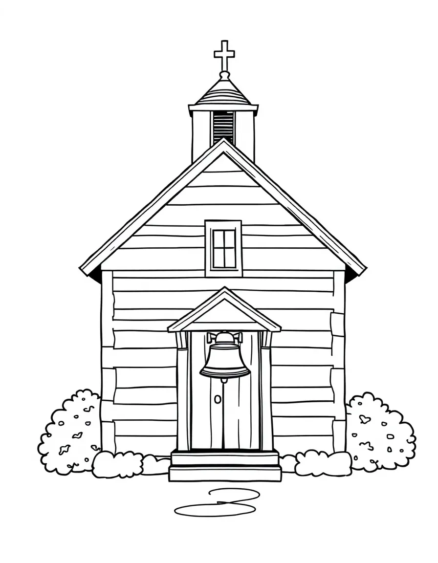 A little historical building with a bell in Massachusetts.