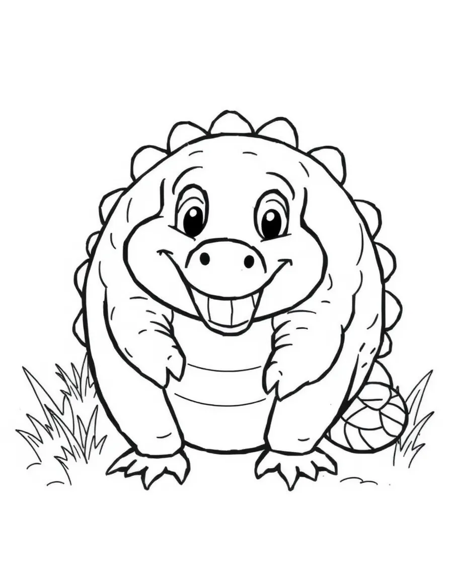 A friendly armadillo with a big smile in Texas.