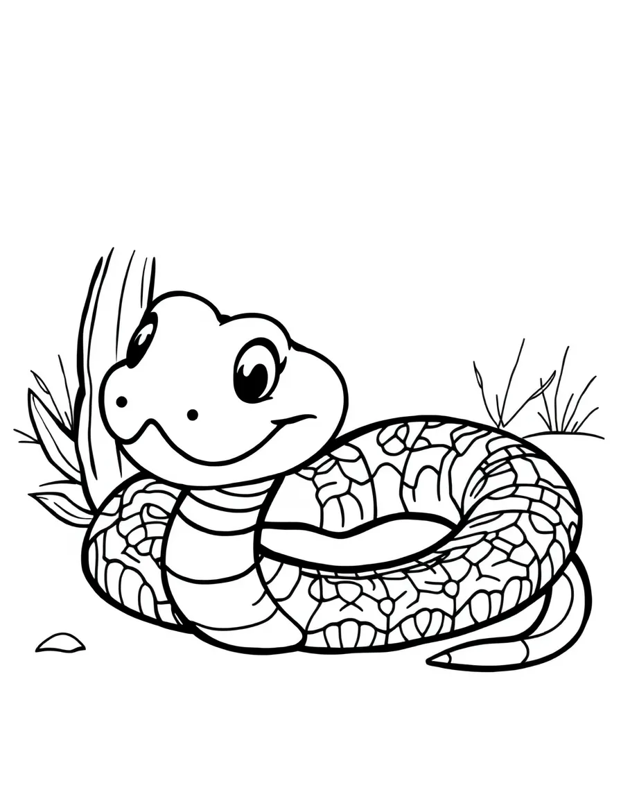 A smiling desert rattlesnake (friendly-looking!) in Arizona.