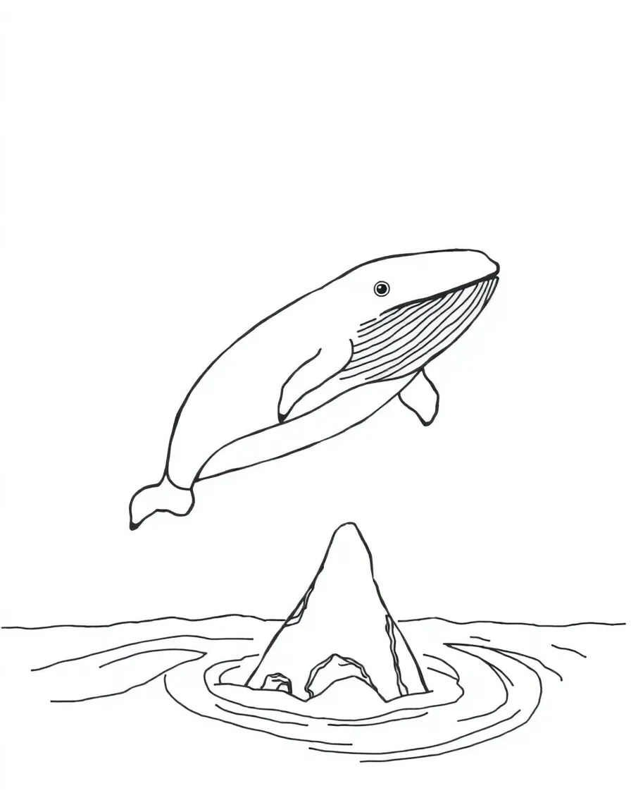A playful whale jumping over a boat in Maine.