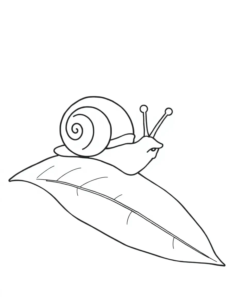 A snail leaving a trail on a leaf