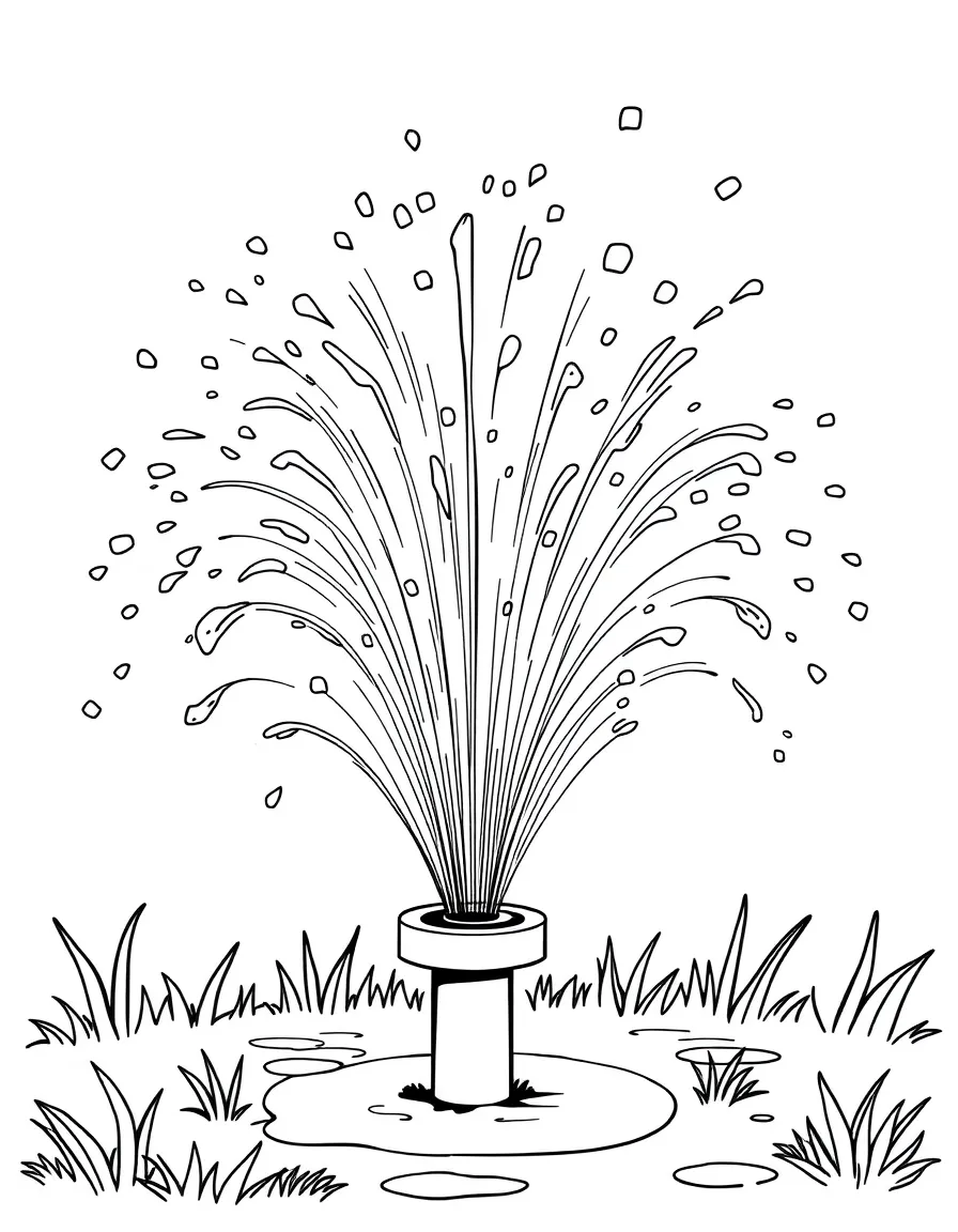 A sprinkler spraying water