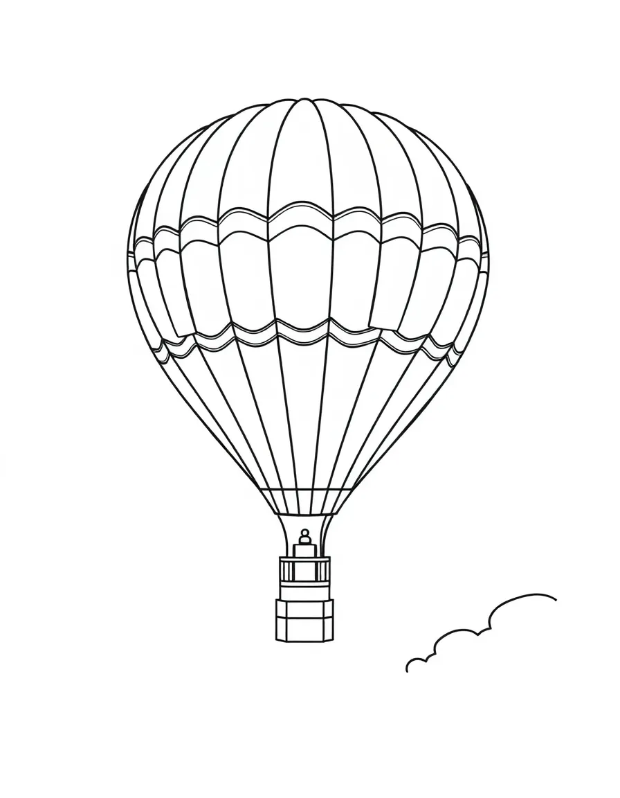 A hot air balloon floating in the sky