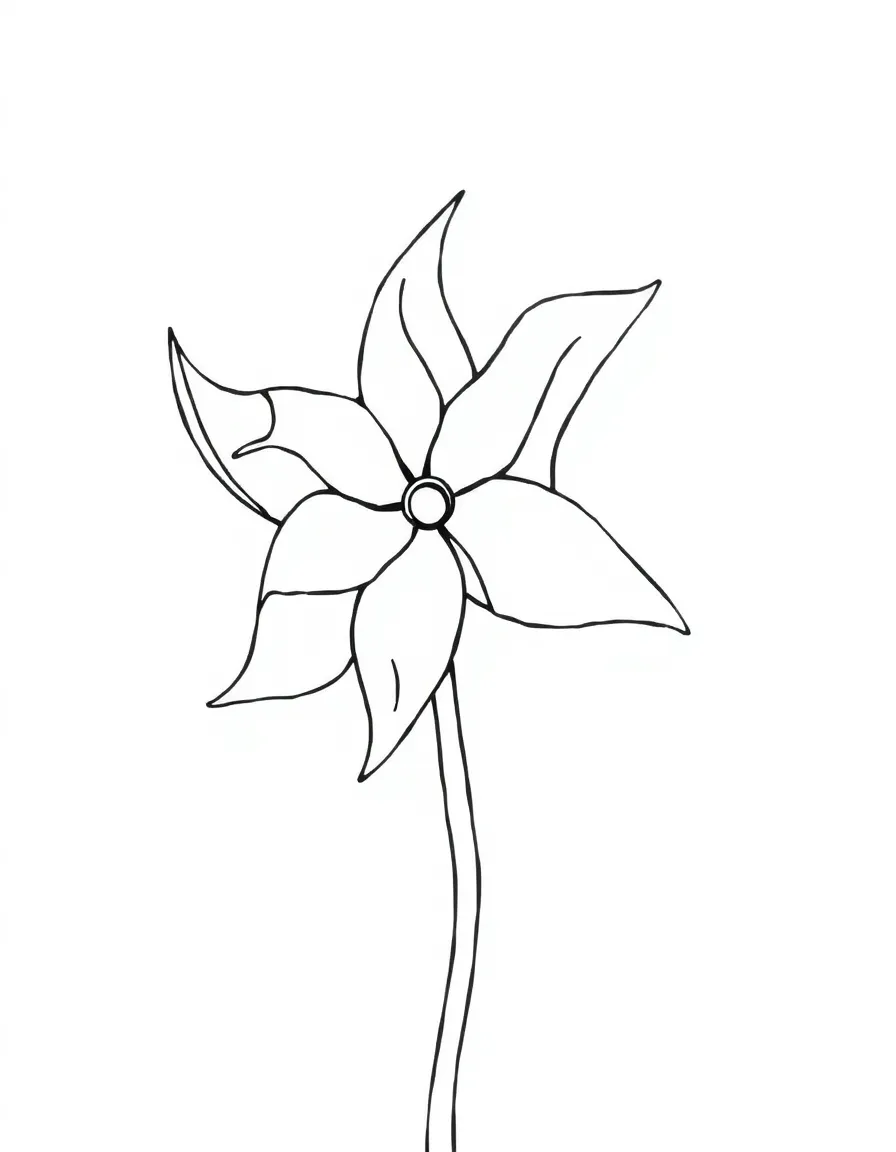 A pinwheel spinning in the breeze