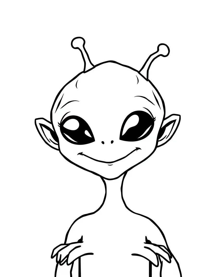 An alien with a friendly smile