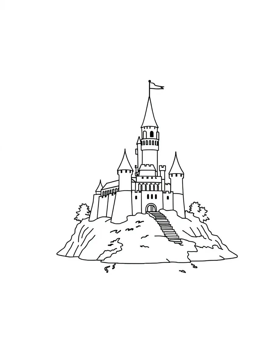 A castle on an island