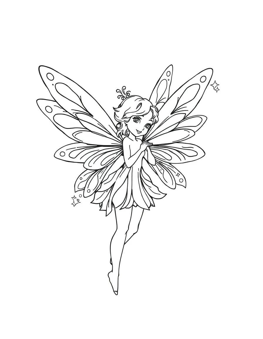 A fairy with sparkling wings
