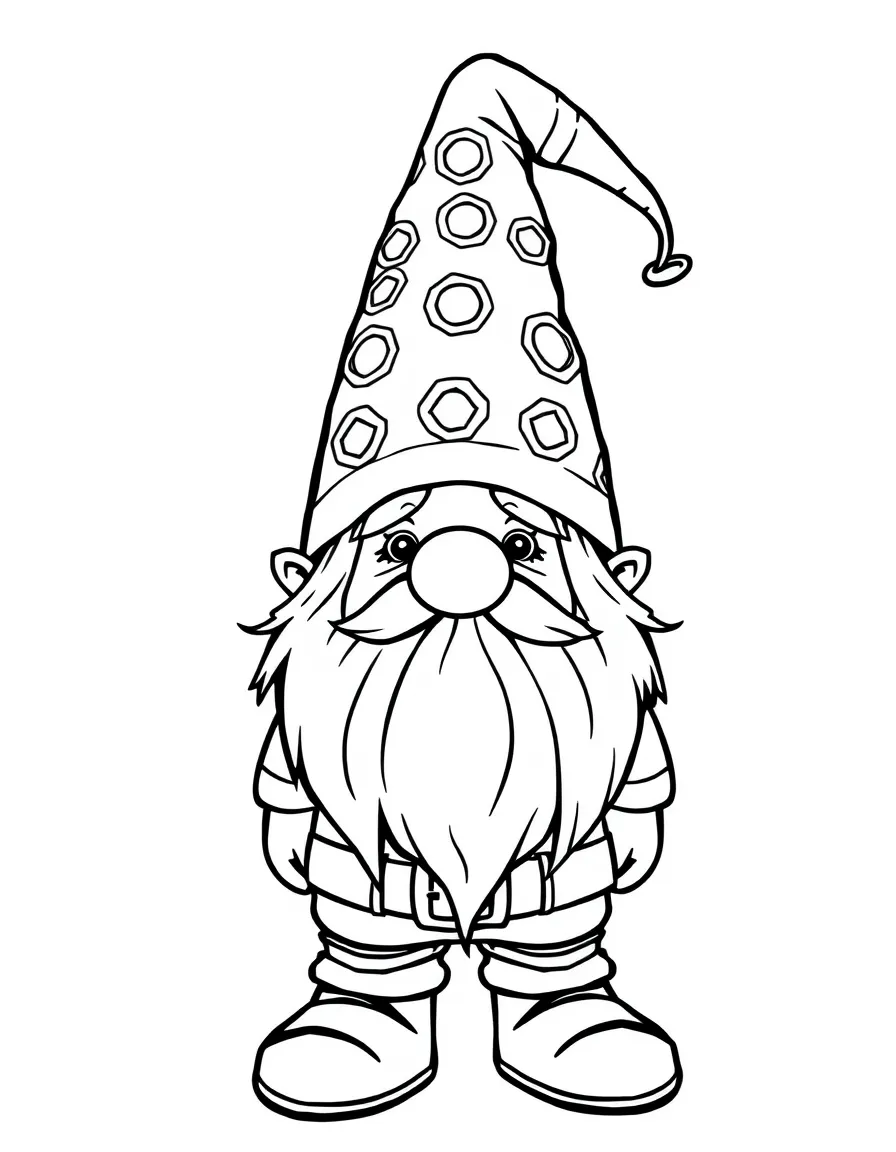 A gnome with a pointy hat