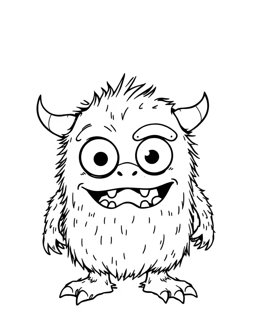 A monster with googly eyes