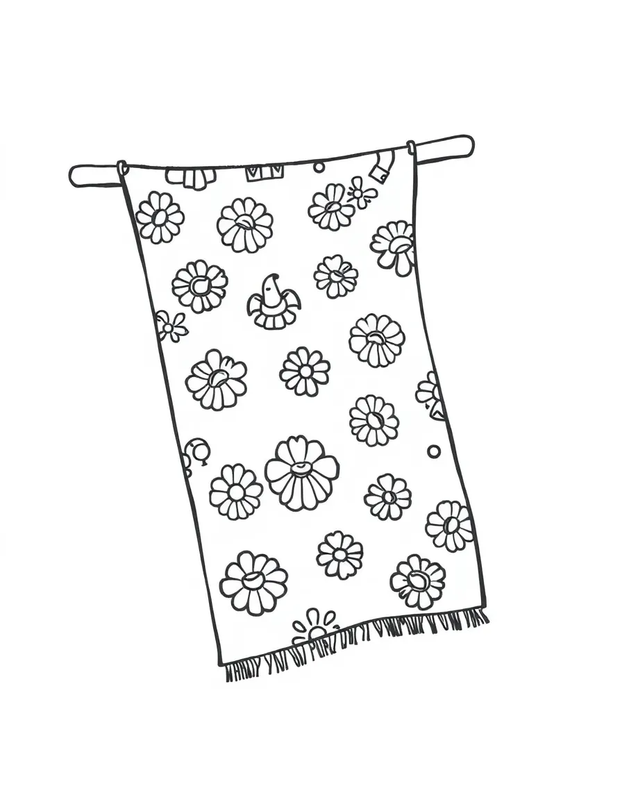 A beach towel with a fun pattern