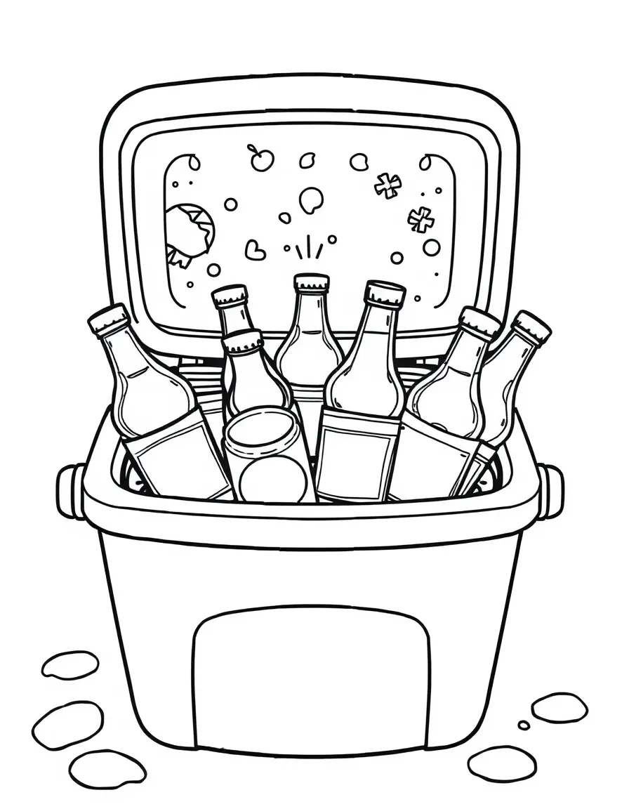 A cooler filled with cold drinks