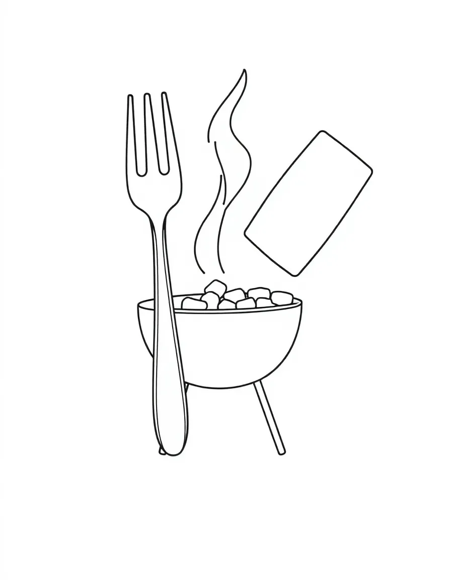 A barbecue fork and spatula
