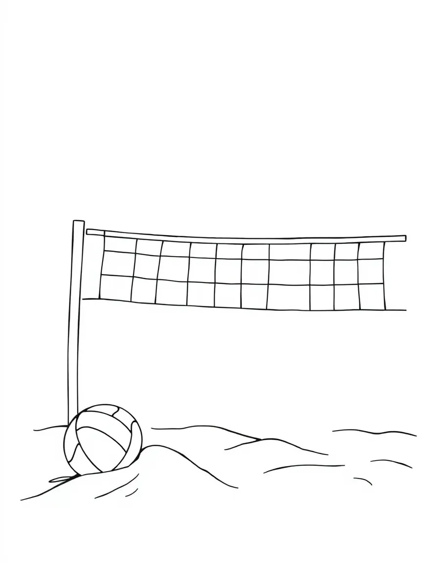 A sand volleyball game