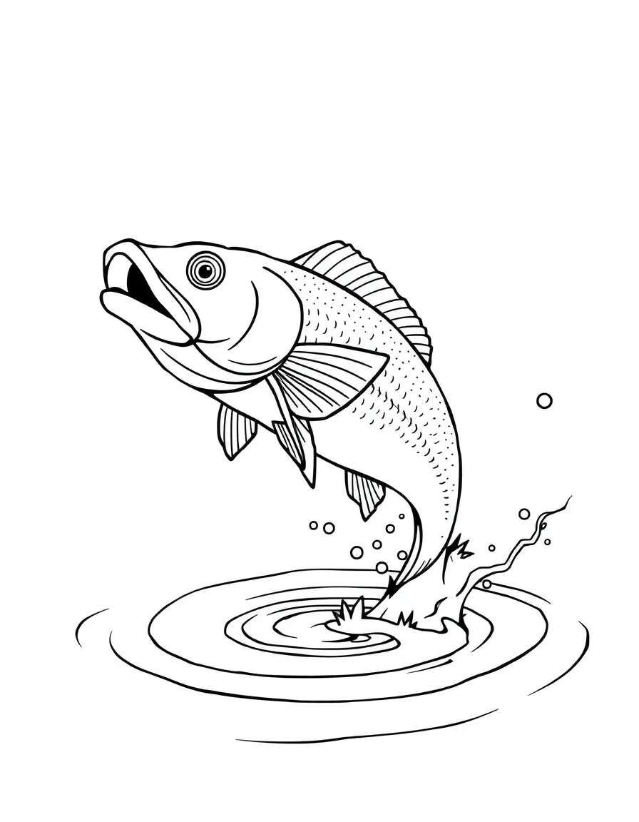 A fish jumping out of the water