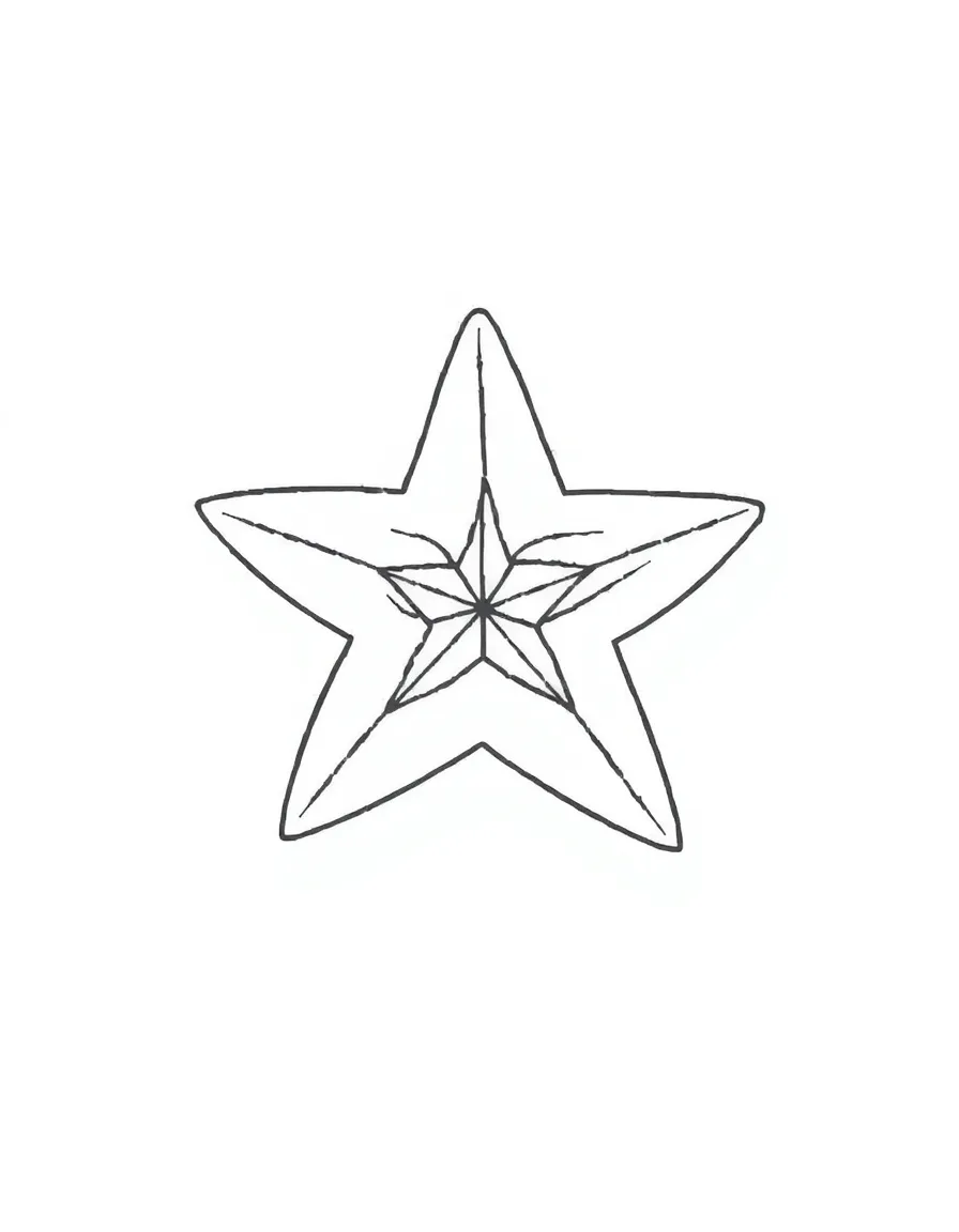 A sand drawing of a star