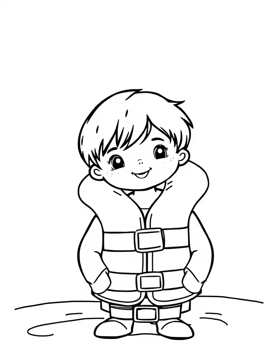 A child in a life jacket