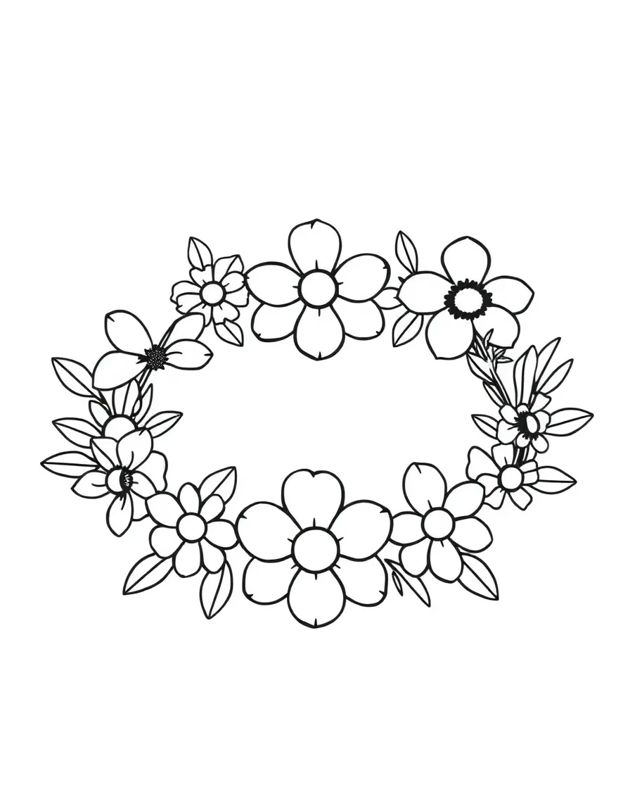 A flower crown made of simple blooms