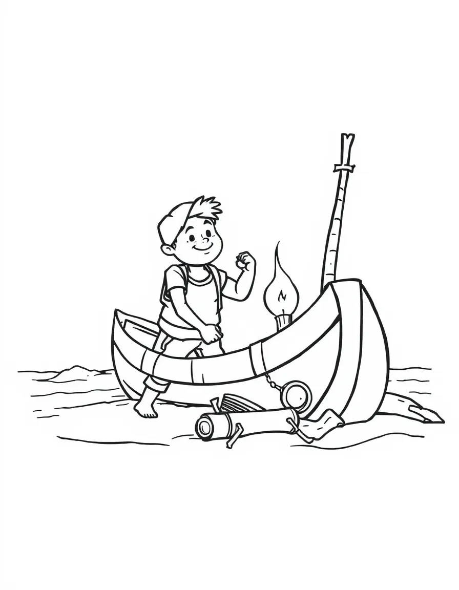 Paul shipwrecked on an island, helping to gather firewood.