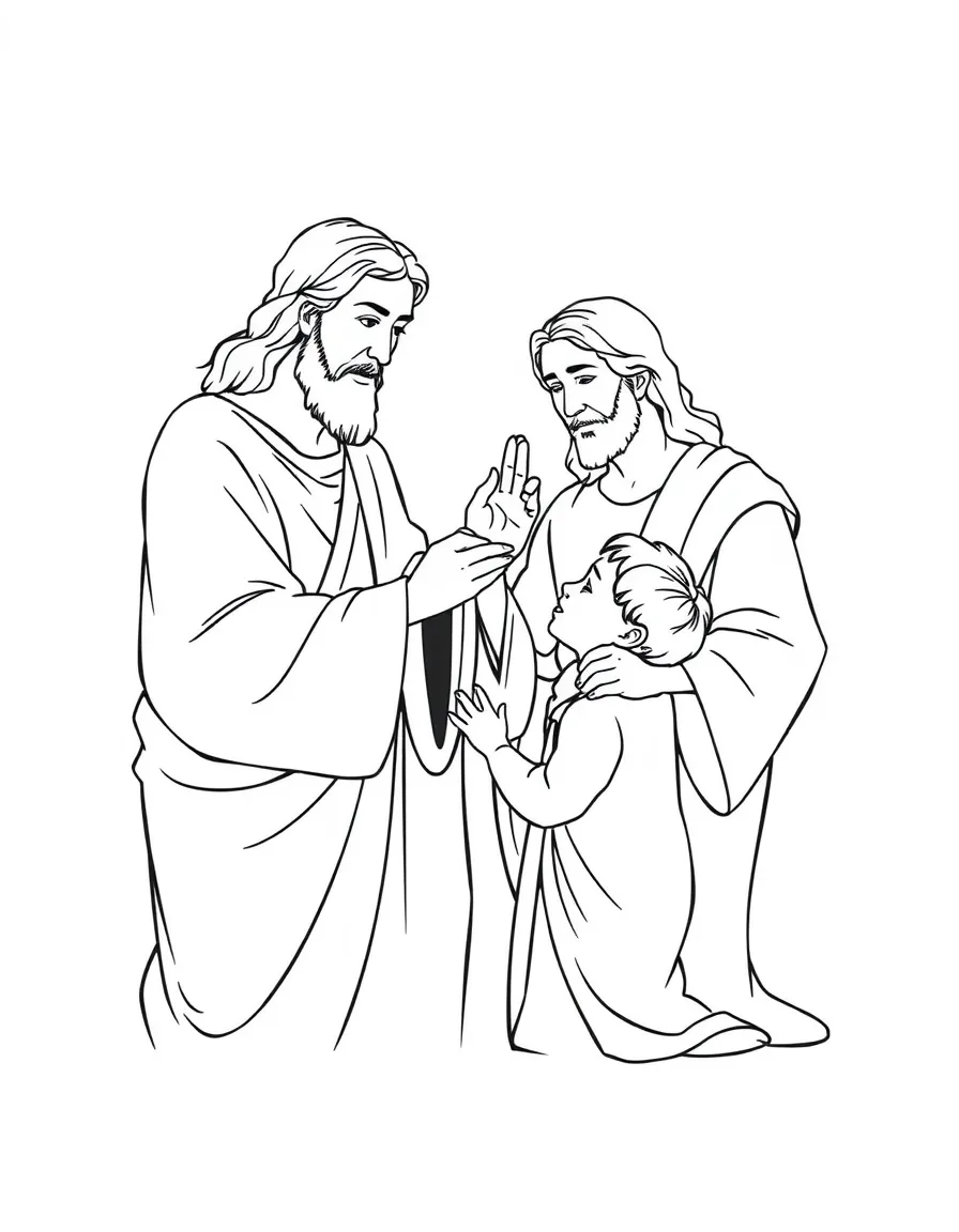 Jesus healing the nobleman's son with a word.