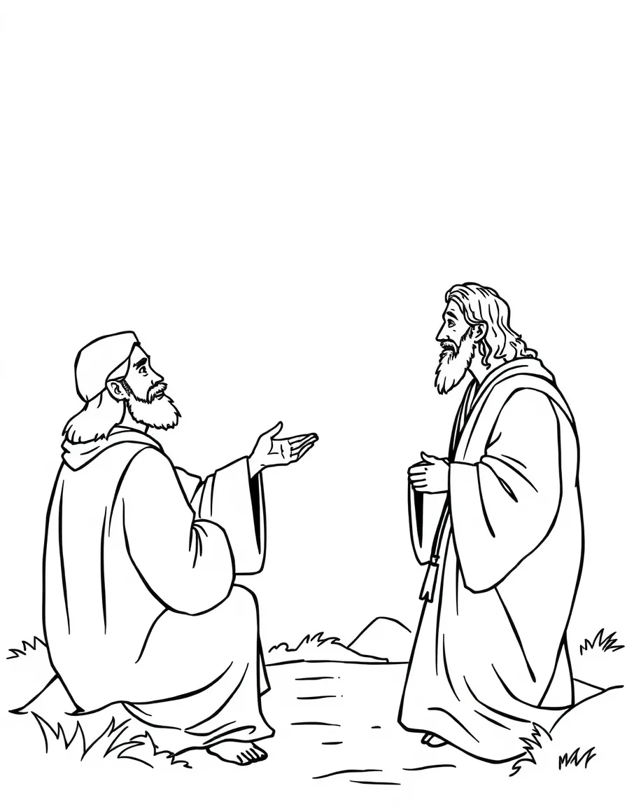 Jesus telling the parable of the unjust steward.