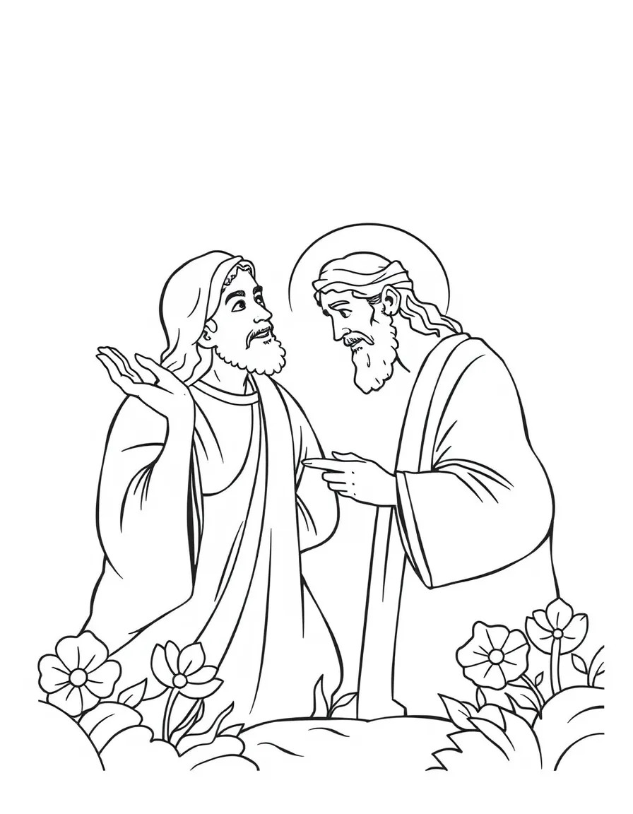 Jesus teaching about the greatest commandment: loving God and neighbor.