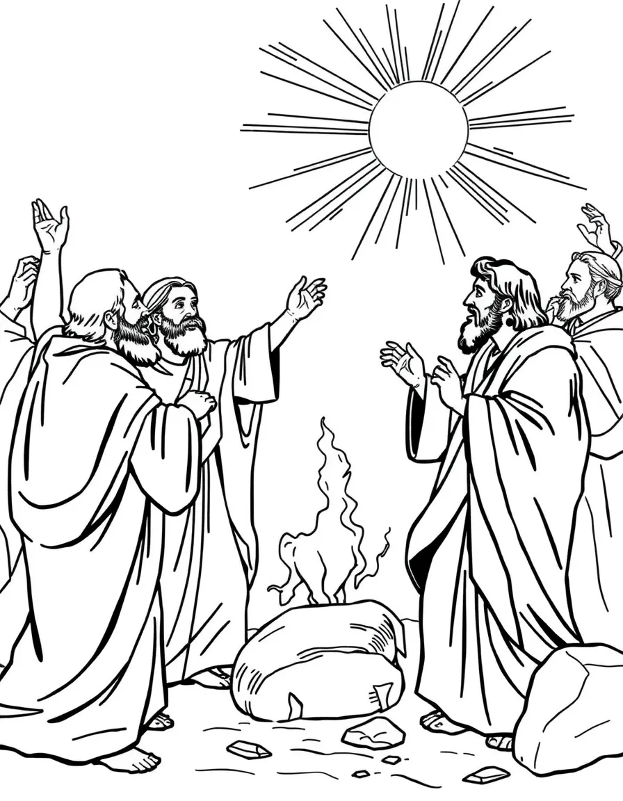 The apostles performing many signs and wonders.