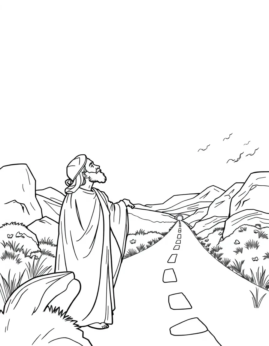 Saul blinded by a light on the road to Damascus.