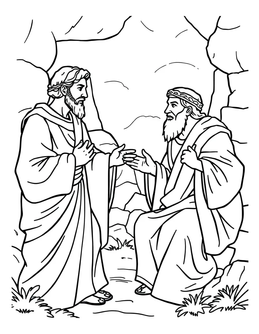 Peter visiting Cornelius, a Gentile, and sharing the Gospel.