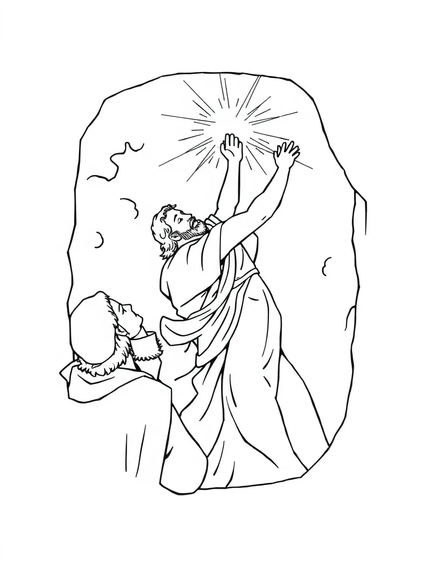Paul raising Eutychus from the dead after he fell from a window.