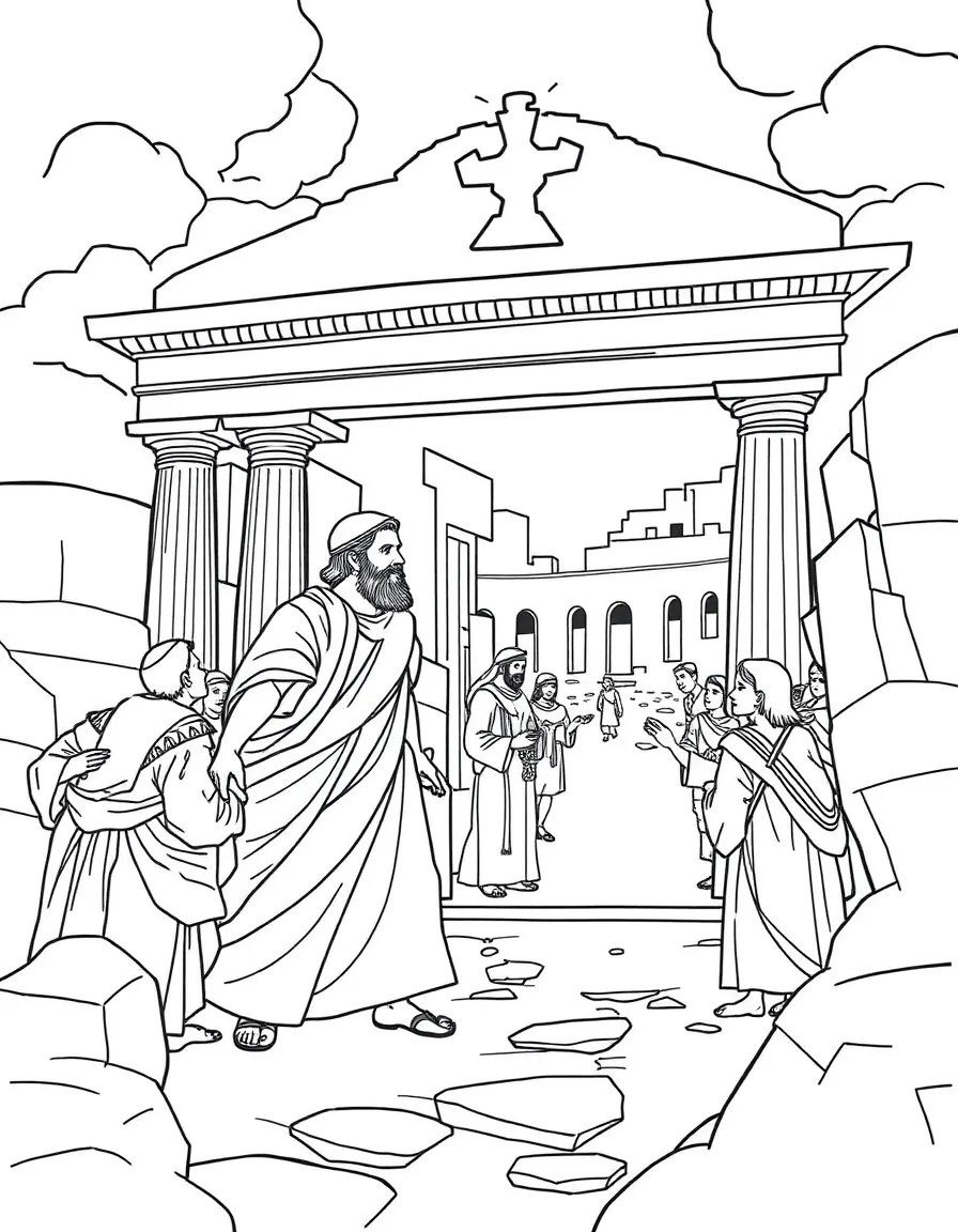 Paul arriving in Rome, under house arrest but still teaching.