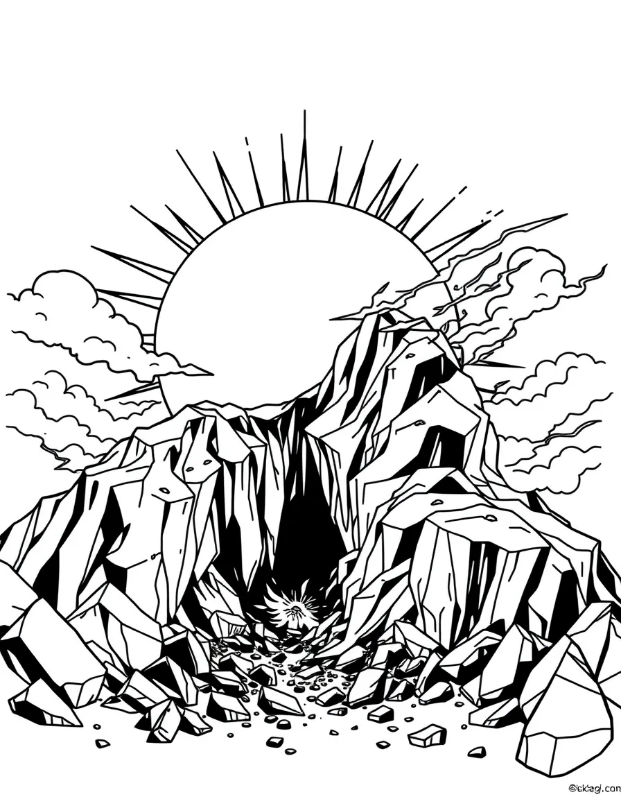 A huge earthquake and the sun turning black.
