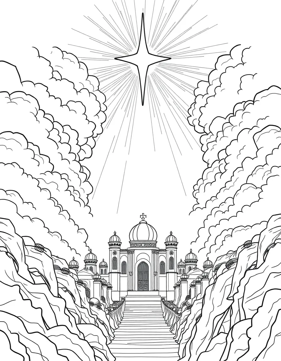 The New Jerusalem coming down from heaven, looking like a beautiful bride.