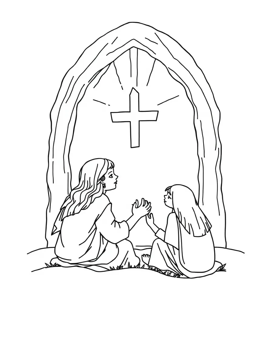 God dwelling with his people, wiping away every tear.