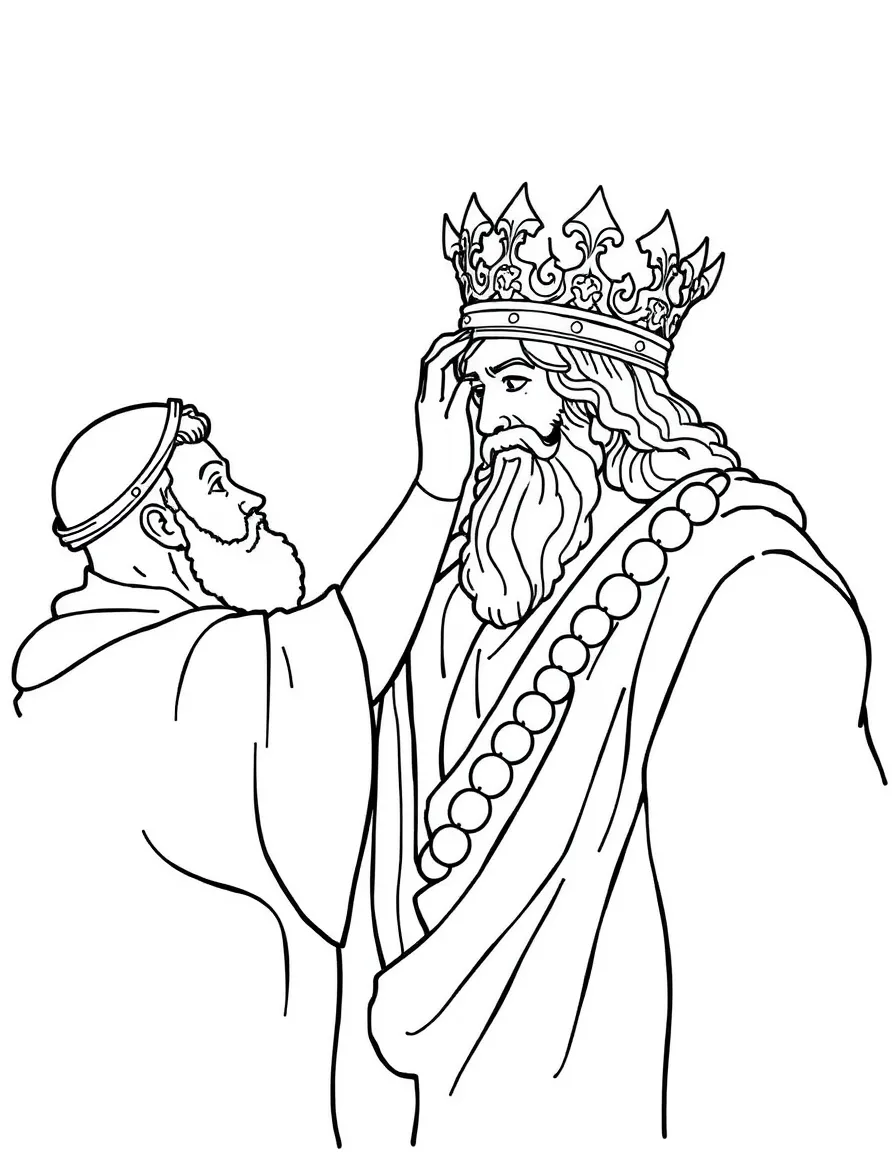 David being crowned king of Judah.